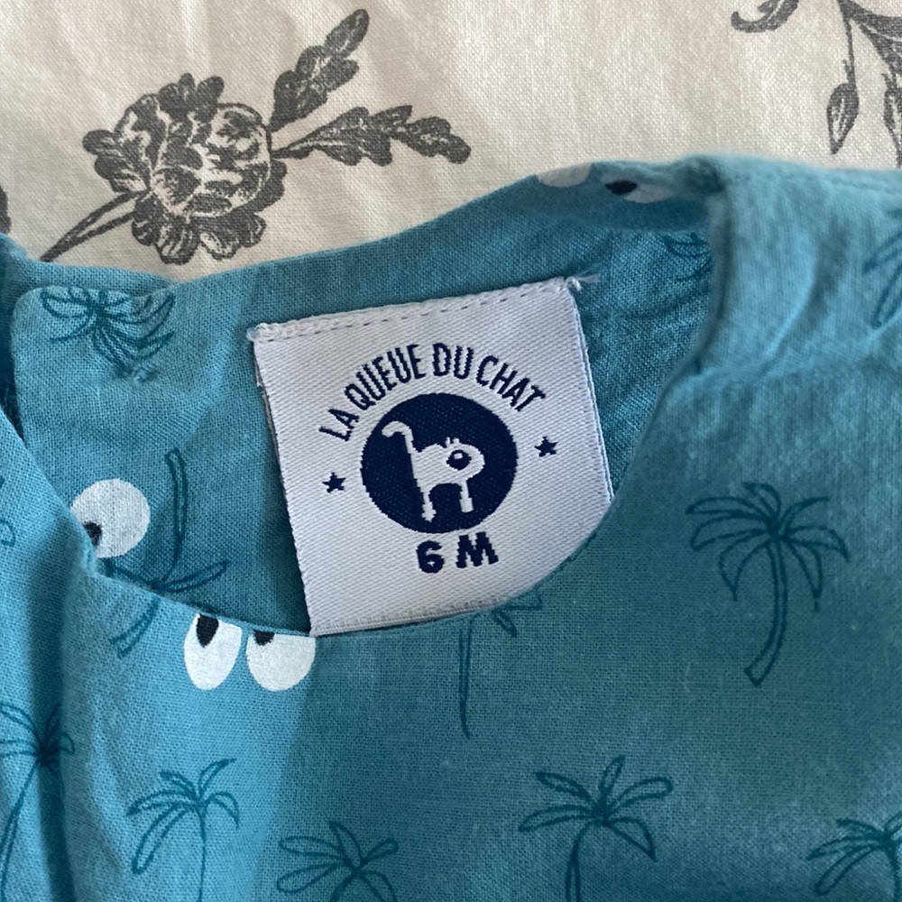 Dress, « la queue du chat” (French brand, bio, ethic and fun), sleeveless, 6M - Picture 5 of 6